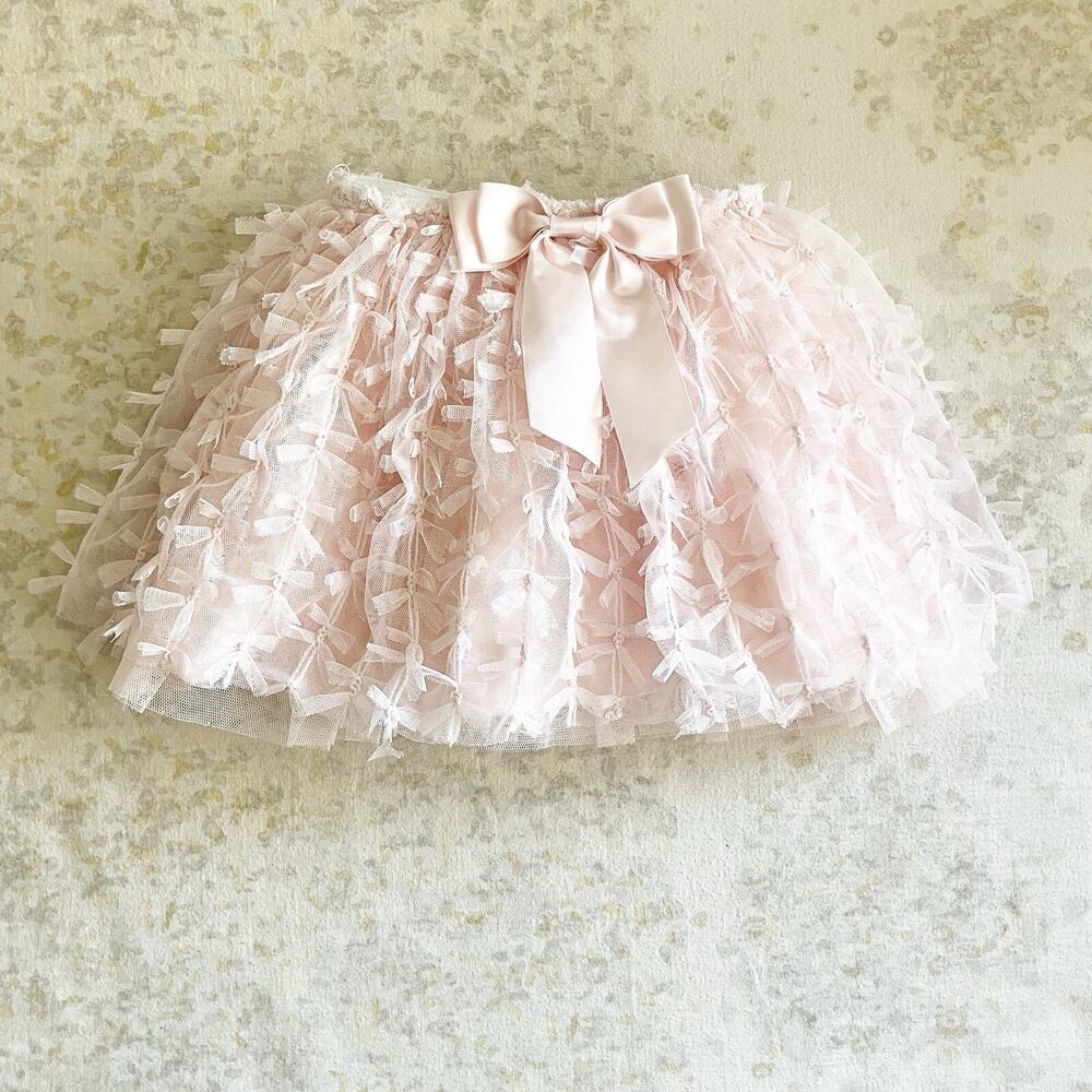 Popatu Girls 2T/3T Tutu Skirt Light Pink Bow Dressy Fancy Party Holiday